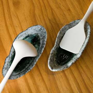 LINXUXIE Oyster Shell Spoon Rest for Kitchen Decor