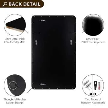 ANDY STAR Black Bathroom Mirror, 24”x40” Rounded Corner Rectangle Mirror, Modern Metal Frame Bathroom Vanity Mirror(Matte Black Finish)