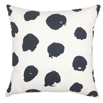 YOUR SMILE Geometric Cotton Linen Sofa Home Decor Design Throw Pillow Case Cushion Covers Square 18x18 Inch,Set of 4 (Black/White/Gold)