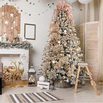 Christmas Ball Ornaments - 43pcs Shatterproof Christmas Tree Decorative Hanging Ornaments with Loop for Xmas Holiday Party Wreath Home Decoration (Champagne)