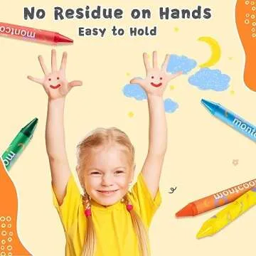 montcool Jumbo Crayons for Toddlers, 20 Colors Non Toxic Washable Crayons for Toddlers 1-3, Easy to Hold Large Crayons for Kids Ages 4-8, Safe Baby Crayons