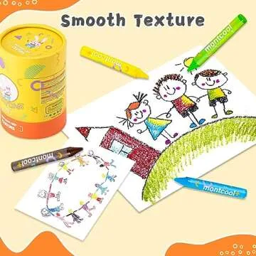 montcool Jumbo Crayons for Toddlers, 20 Colors Non Toxic Washable Crayons for Toddlers 1-3, Easy to Hold Large Crayons for Kids Ages 4-8, Safe Baby Crayons