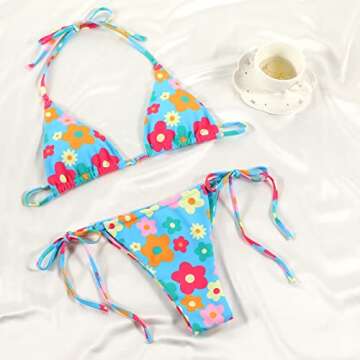 Women Halter String Bikini Set - Sexy Two Piece Swimwear
