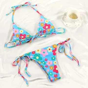 Women Halter String Bikini Set - Sexy Two Piece Swimwear