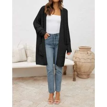 ZESICA Women's Chunky Knit Cardigan - Stylish & Cozy