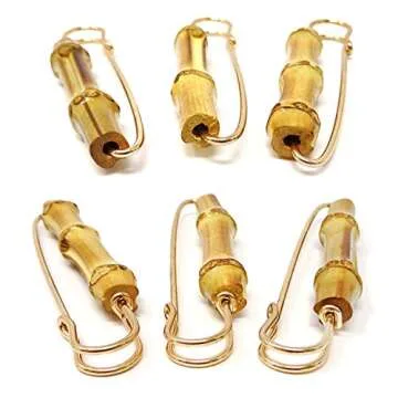 Honbay 3PCS Retro Bamboo Brooch Pins for Stylish Clothing