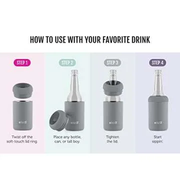 Ello Insulated Stainless Steel Koozie for Cold Drinks