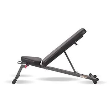 Inspire Fitness Folding Bench - Lays Flat - Decline/Incline Bench - Weight Bench Adjustable - Workout Bench for Home Gym - Lays Flat for Easy Storag