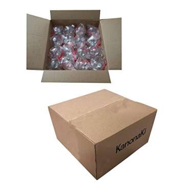 Kanonaki Clear Plastic Ornaments - Shatter-Proof Set of 12