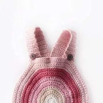 Stylish Just Bodi Rainbow Knit Romper for Baby Girls