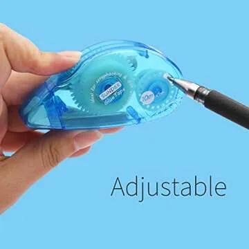 Glue Runner Permanent, Double Sided Adhesive Scrapbook Runner Tape Roller, 0.3-inch by 360-Inch, Permanent Adhesive Dots Roller Applicator, 4 Pack - Blue