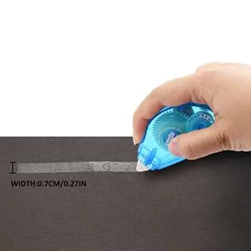 Glue Runner Permanent, Double Sided Adhesive Scrapbook Runner Tape Roller, 0.3-inch by 360-Inch, Permanent Adhesive Dots Roller Applicator, 4 Pack - Blue