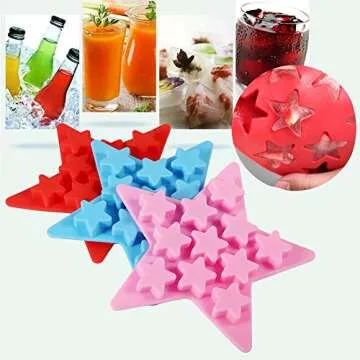 Five Star Silicone Ice Cube Tray - Perfect for Kids and Parties