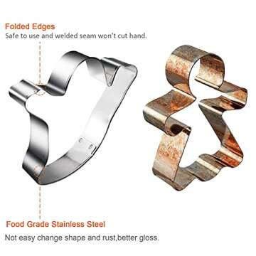 CMD 206 Pcs Halloween Cookie Cutters, Pumpkin Skull Mini Cookie Cutters for Halloween Day of the Dead Christmas Thanksgiving (with 100 Pcs Cookie Bags And 100 Pcs Stickers)