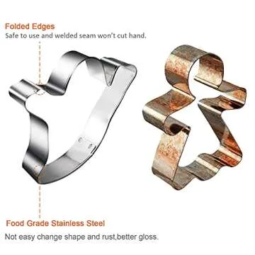 CMD 206 Pcs Halloween Cookie Cutters, Pumpkin Skull Mini Cookie Cutters for Halloween Day of the Dead Christmas Thanksgiving (with 100 Pcs Cookie Bags And 100 Pcs Stickers)