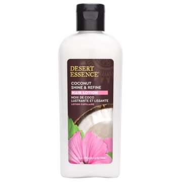 Desert Essence Coconut Shine & Refine Hair Lotion for Moisture and Shine