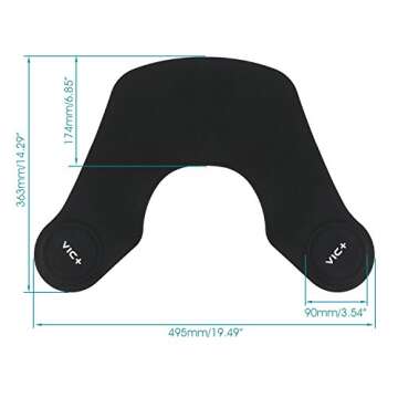 Segbeauty Hair Salon Stylist Cutting Collar, Black Rubber Neck Wrap Neck Guard for Haircut Hair Dye, Professional Hairdressing Hair Cutting Pad Guide