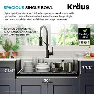 KRAUS 32-inch Undermount Stainless Steel Kitchen Sink