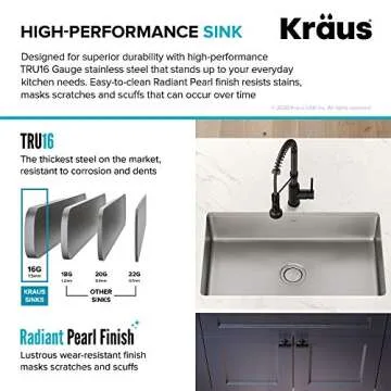 KRAUS 32-inch Undermount Stainless Steel Kitchen Sink