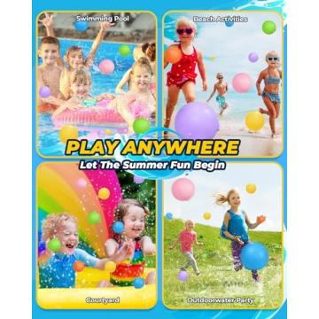 SOPPYCID Reusable Magnetic Water Balloons：16 Pack Refillable Water Bomb Splash Balls Self Sealing Quick Fill - Latex-Free Silicone Water Toys for Kids Adults - Water Games Outside Beach Pool Party