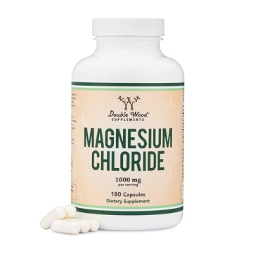 Magnesium Chloride 180 Capsules - 1,000mg, Supports Digestion & Bone Health