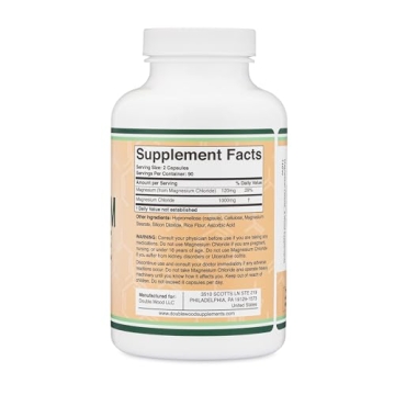 Non-GMO Magnesium Chloride Capsules for Bone & Digestive Health