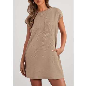 PRETTYGARDEN Women's Summer Short T Shirt Dress