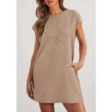 PRETTYGARDEN Women's Summer Short T Shirt Dress