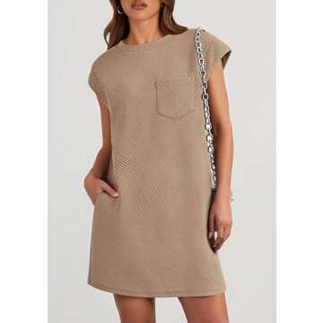 PRETTYGARDEN Women's Summer Short T Shirt Dress