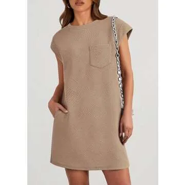 PRETTYGARDEN Women's Summer Short T Shirt Dress