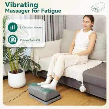 Snailax Footrest for Under Desk at Work, Heated Ergonomic Foot Stool, Adjustable Height, 2 Heating Levels & 3 Vibrating Massage Modes, Gaming Office Home Use