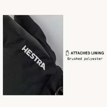 Hestra Gauntlet CZone Junior Glove - Waterproof, Insulated 3-Finger Snow Glove for Winter, Skiing, Playing in The Snow for Kids and Youth - Black/Graphite - 7