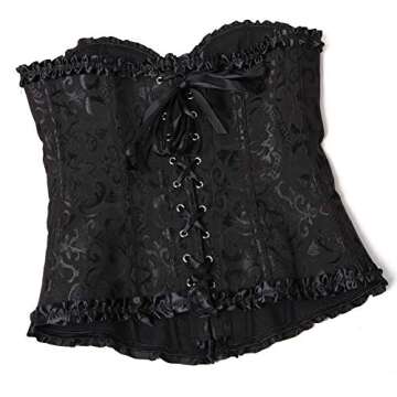 Black Corset Top for Women Plus Size Corsets Bustier Vampire Costume Womens Corset M