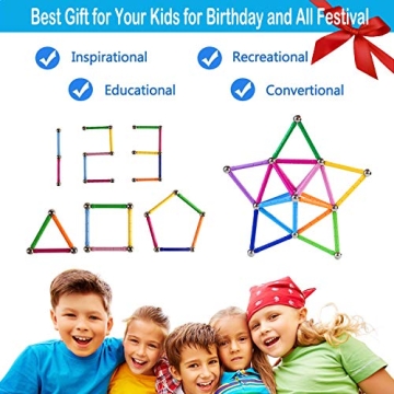 Veatree Magnetic Building Sticks Perfect for STEM Learning