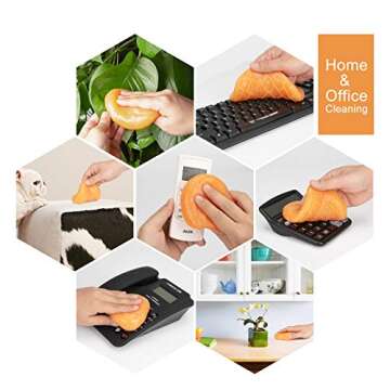 MAMBAKOTR Cleaning Gel, Car Cleaning Kit Car Detailing Kit Car Cleaner Interior Auto Detailing Tools Air Vent Cleaner Car Accessories Universal Dust Cleaner Gel Mud Cleaner Remover for PC, Keyboard