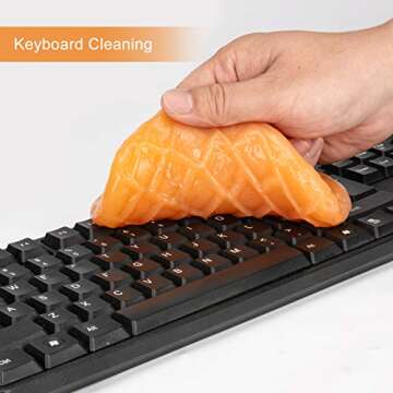 MAMBAKOTR Cleaning Gel, Car Cleaning Kit Car Detailing Kit Car Cleaner Interior Auto Detailing Tools Air Vent Cleaner Car Accessories Universal Dust Cleaner Gel Mud Cleaner Remover for PC, Keyboard