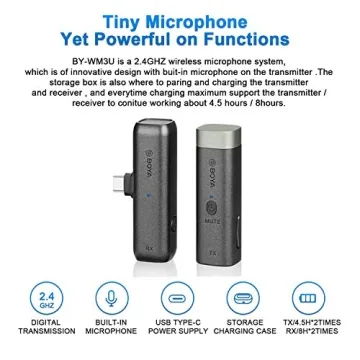 BOYA BY-WM3U Wireless Microphone for Vlogging and Streaming
