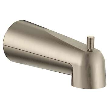 Moen Tub Spout for Shower or Bathtub, 7-Inch Spout Length, Brushed Nickel, 3839BN