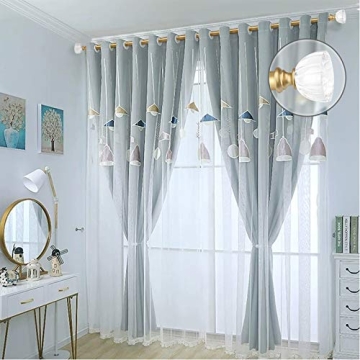 Adjustable KNOBWELL Golden Curtain Rods with Finials