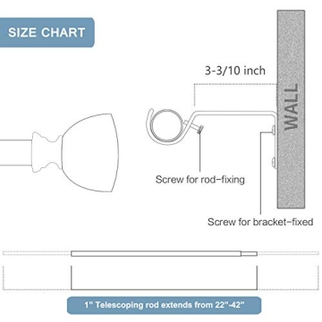 Adjustable KNOBWELL Golden Curtain Rods with Finials