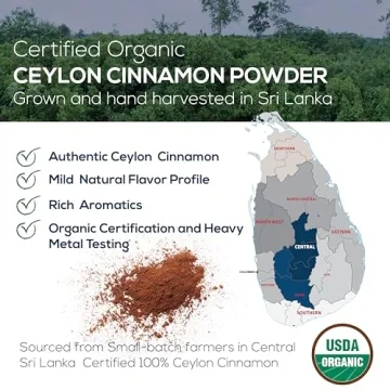 One Farm Organic Ceylon Cinnamon Resealable Jar for Cooking