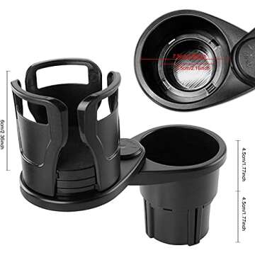 YukaBa Adjustable Dual Car Cup Holder Expander