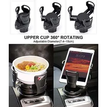 YukaBa Adjustable Dual Car Cup Holder Expander