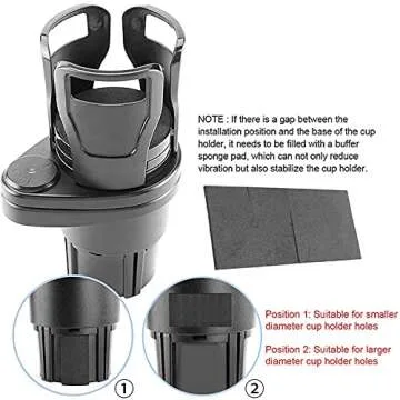 YukaBa Adjustable Dual Car Cup Holder Expander