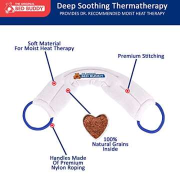 Bed Buddy Neck Warmer, 2 Pack, Microwave Heat Wrap, Heated Neck Wrap - Heating Pad For Neck, Sore Muscles - Microwavable Neck Heating Pad, Heating Pad For Bed, 2 Heat Packs