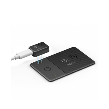 eufy SmartTrack Card E30 (Black, 1-Pack), Rechargeable, Works with Apple Find My (iOS Only), Bluetoo...