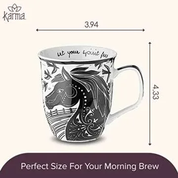 Karma Gifts Unique Boho Mug 16 oz for Coffee Lovers