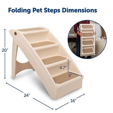 PetSafe CozyUp Folding Dog Stairs for Easy Pet Access