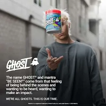 GHOST Amino: Essential Amino Acid Supplement, Blue Raspberry - 40 Servings - Intra-Workout Powder for Hydration & Recovery 4.5g BCAA & 5.5g EAA - Soy & Gluten-Free, Vegan