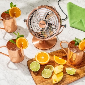 Stylish HOLMES 6" Table Fan - Quiet & Efficient Cooling